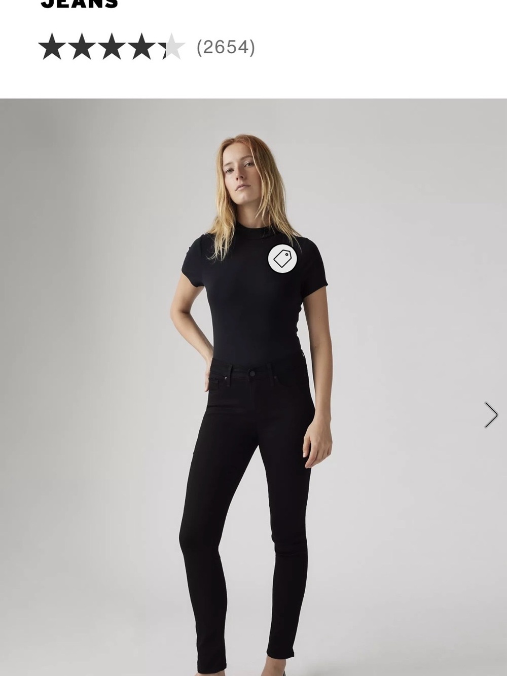 Levi's 311 Black Shaping Skinny High-Rise Jeans